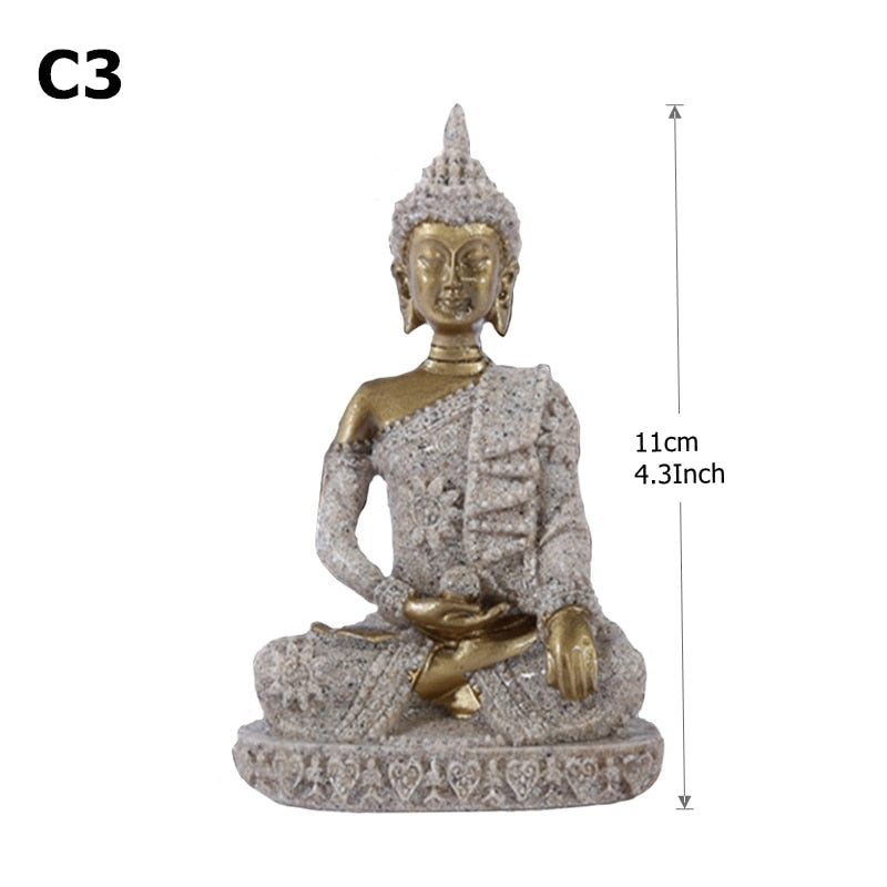 Miniatura Estatueta de Buda em Arenito BLUE VIOLET // Fengshui Tailândia Buda Escultura Hindu // Lindo Ornamento Decorativo para Casa !!!