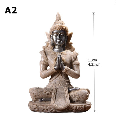 Miniatura Estatueta de Buda em Arenito BLUE VIOLET // Fengshui Tailândia Buda Escultura Hindu // Lindo Ornamento Decorativo para Casa !!!