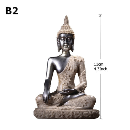 Miniatura Estatueta de Buda em Arenito BLUE VIOLET // Fengshui Tailândia Buda Escultura Hindu // Lindo Ornamento Decorativo para Casa !!!