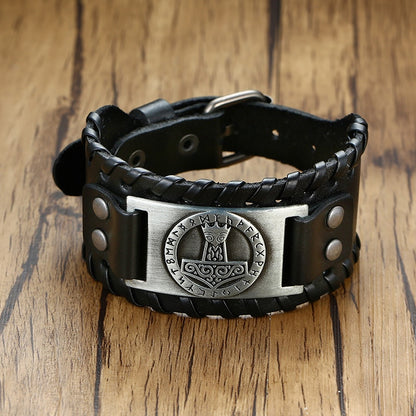 Pulseiras Masculinas Elegantes VENOX de Couro // Envolto em Couro Rock Punk // Pingente de Bússola Masculina // Joia de Pulso, Comprimento Ajustável // Elegante e Super Moderna!!!"