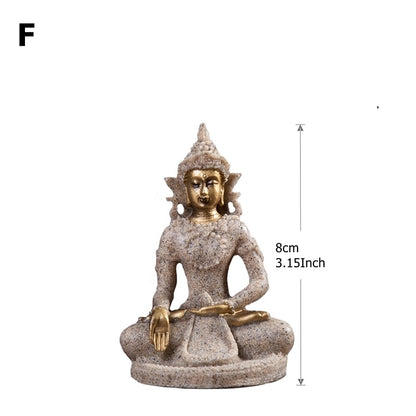 Miniatura Estatueta de Buda em Arenito BLUE VIOLET // Fengshui Tailândia Buda Escultura Hindu // Lindo Ornamento Decorativo para Casa !!!