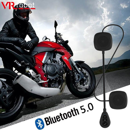 Fones De Ouvido VR Robot Bluetooth V5.0 para Motocicleta com Microfone // Instale no Capacete e Mantenha as Mãos Livres // Fones De Ouvido Estéreo