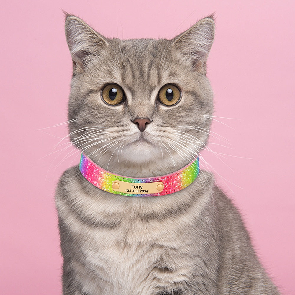 Coleira Personalizada PET ARTIST Bling // Colar Anti-Perda Personalizável para Identificação de Animal de Estimação // Colar Ajustável para Animais de Estimação