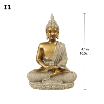 Miniatura Estatueta de Buda em Arenito BLUE VIOLET // Fengshui Tailândia Buda Escultura Hindu // Lindo Ornamento Decorativo para Casa !!!