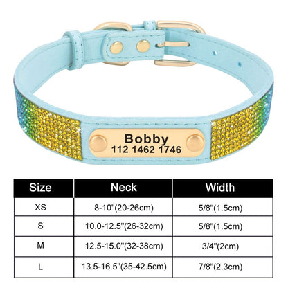 Coleira Personalizada PET ARTIST Bling // Colar Anti-Perda Personalizável para Identificação de Animal de Estimação // Colar Ajustável para Animais de Estimação