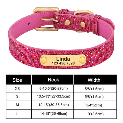 Coleira Personalizada PET ARTIST Bling // Colar Anti-Perda Personalizável para Identificação de Animal de Estimação // Colar Ajustável para Animais de Estimação