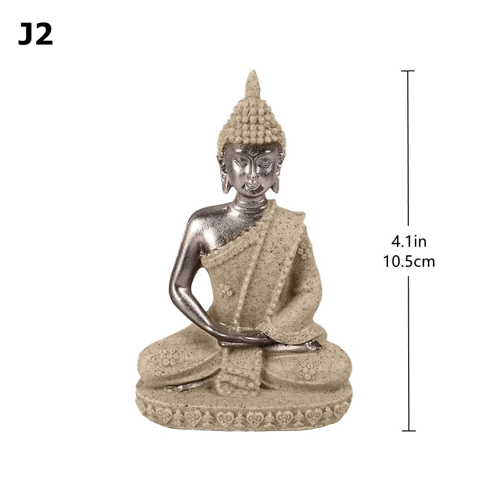 Miniatura Estatueta de Buda em Arenito BLUE VIOLET // Fengshui Tailândia Buda Escultura Hindu // Lindo Ornamento Decorativo para Casa !!!