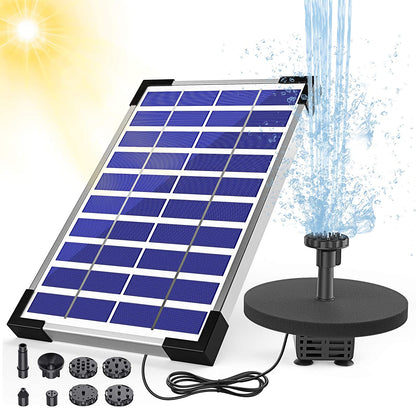 Bomba de Fonte Solar AISITIN 3,5W LED // Com 8 luzes LED Coloridas para Piscina com 16 bicos DIY e Bateria de 3000mAh Para Jardim, Piscina // Simplesmente Encantadora!!!