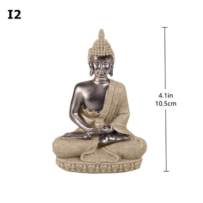 Miniatura Estatueta de Buda em Arenito BLUE VIOLET // Fengshui Tailândia Buda Escultura Hindu // Lindo Ornamento Decorativo para Casa !!!