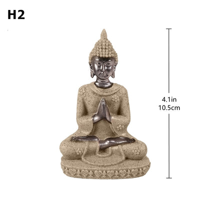 Miniatura Estatueta de Buda em Arenito BLUE VIOLET // Fengshui Tailândia Buda Escultura Hindu // Lindo Ornamento Decorativo para Casa !!!