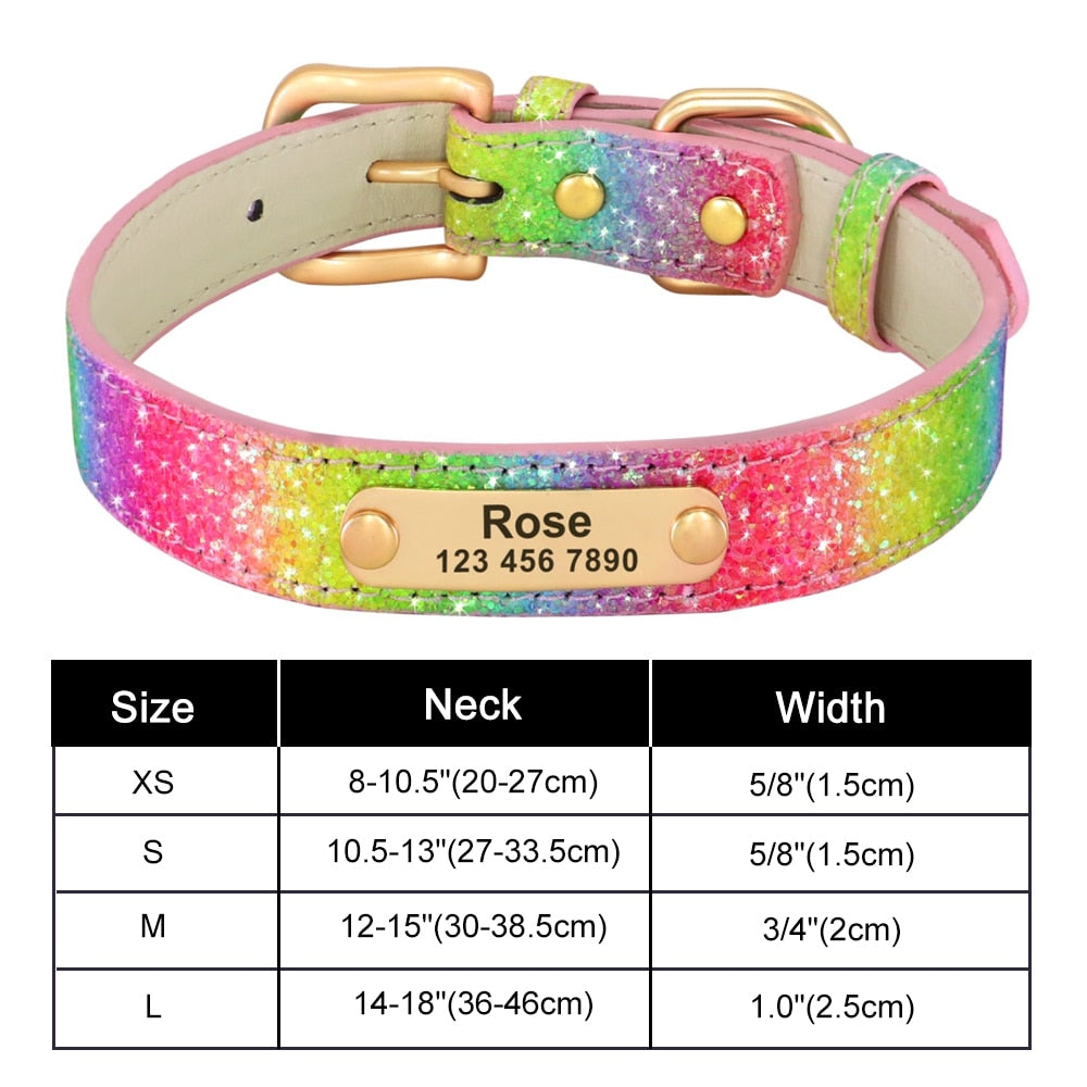 Coleira Personalizada PET ARTIST Bling // Colar Anti-Perda Personalizável para Identificação de Animal de Estimação // Colar Ajustável para Animais de Estimação