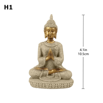 Miniatura Estatueta de Buda em Arenito BLUE VIOLET // Fengshui Tailândia Buda Escultura Hindu // Lindo Ornamento Decorativo para Casa !!!