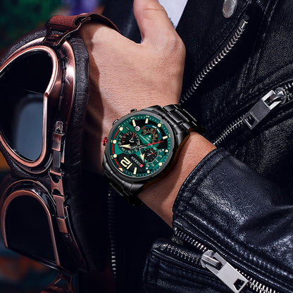 Novo CURREN Relógio Luxo de Aço Inoxidável Masculino Casual Business // Cronógrafo À Prova D'Água // Moda Quartzo // Relógio De Pulso Masculino // Super Lindo e Funcional!!!