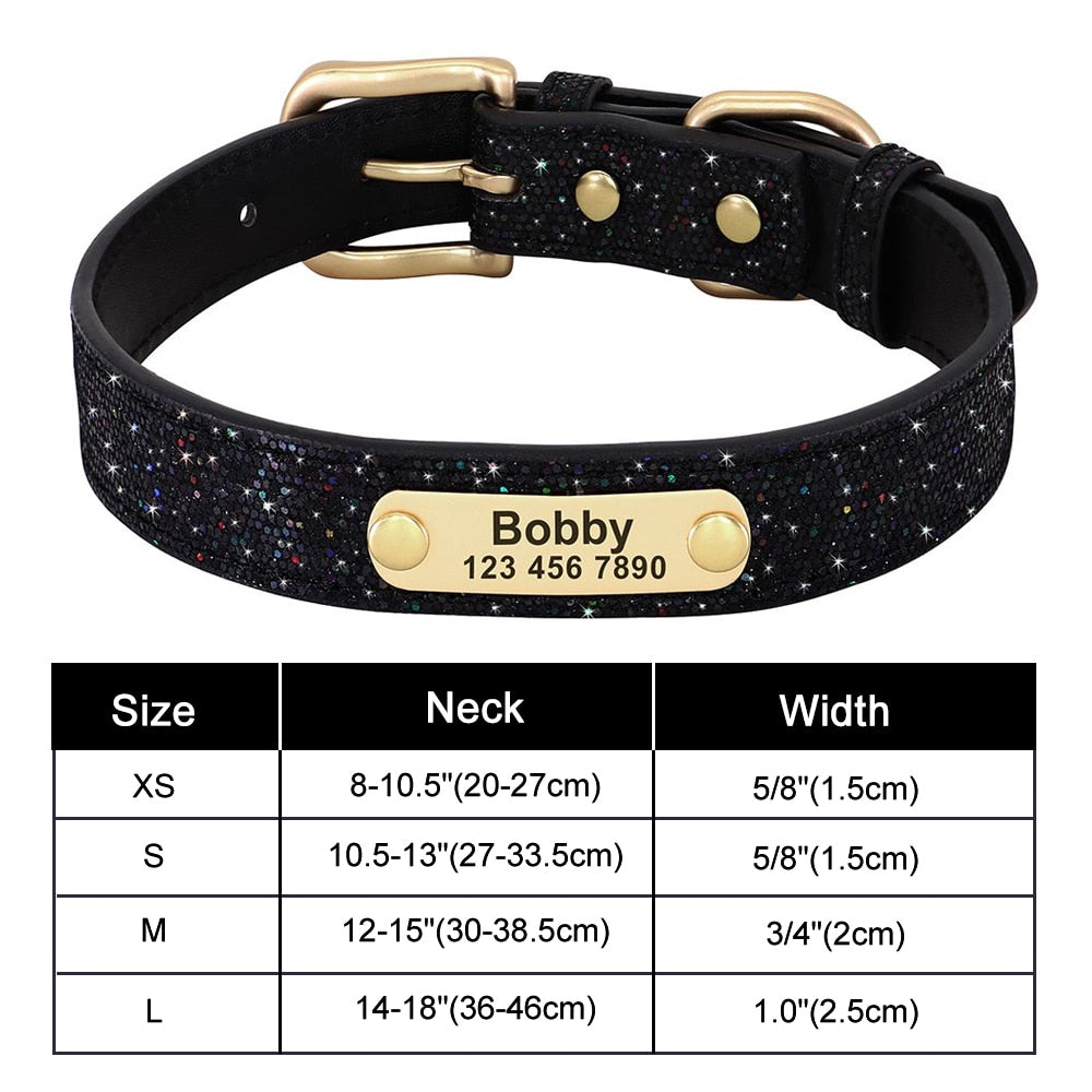Coleira Personalizada PET ARTIST Bling // Colar Anti-Perda Personalizável para Identificação de Animal de Estimação // Colar Ajustável para Animais de Estimação