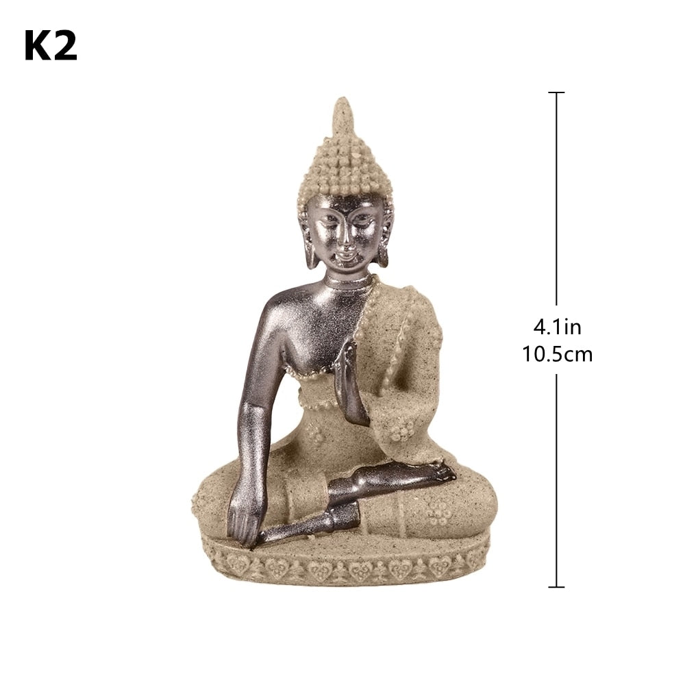 Miniatura Estatueta de Buda em Arenito BLUE VIOLET // Fengshui Tailândia Buda Escultura Hindu // Lindo Ornamento Decorativo para Casa !!!