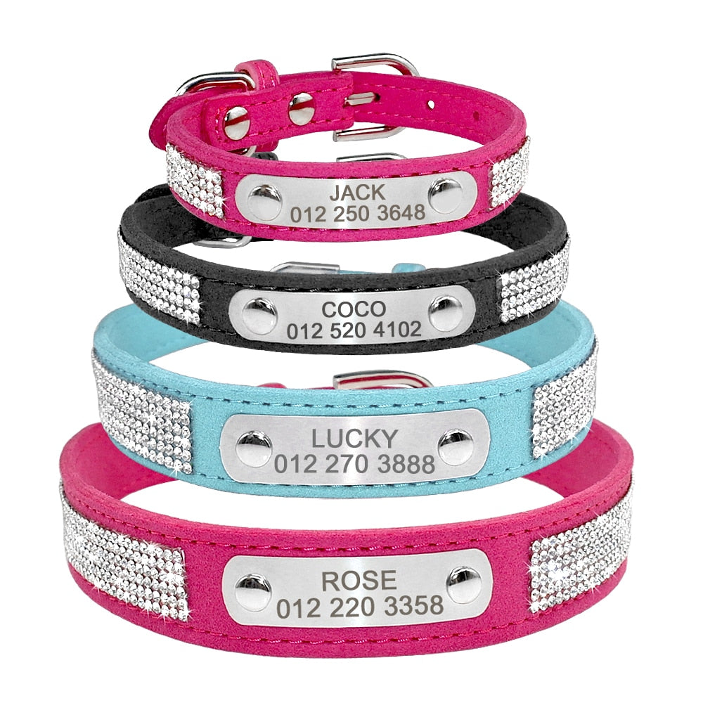Coleira Personalizada PET ARTIST Bling // Colar Anti-Perda Personalizável para Identificação de Animal de Estimação // Colar Ajustável para Animais de Estimação