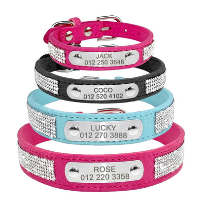 Coleira Personalizada PET ARTIST Bling // Colar Anti-Perda Personalizável para Identificação de Animal de Estimação // Colar Ajustável para Animais de Estimação