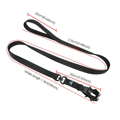 Coleira Tático-Militar para cães // Ajustável/Durável // Para treinamento // De Nylon Shepard // Fivela de metal // Para animais de estimação de Grande Porte