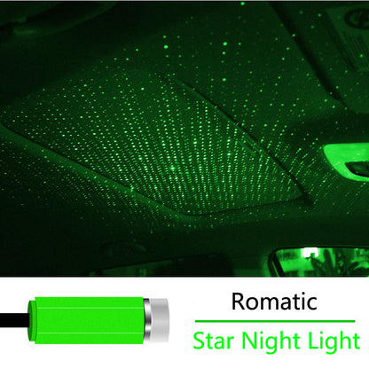 Romântico LED do carro // Lâmpada Ajustável de Decoração Interior do Carro // Estrela de Luz Noturna // Projetor Atmosfera Galáxia // Lâmpada USB