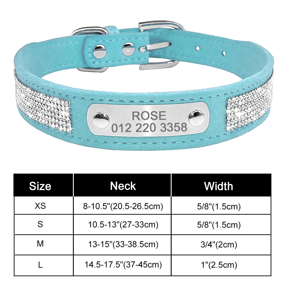 Coleira Personalizada PET ARTIST Bling // Colar Anti-Perda Personalizável para Identificação de Animal de Estimação // Colar Ajustável para Animais de Estimação