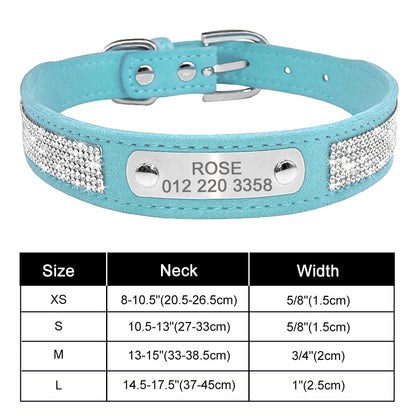 Coleira Personalizada PET ARTIST Bling // Colar Anti-Perda Personalizável para Identificação de Animal de Estimação // Colar Ajustável para Animais de Estimação